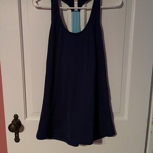 Lucy Worth the Weights Singlet Navy Blue Tank Top